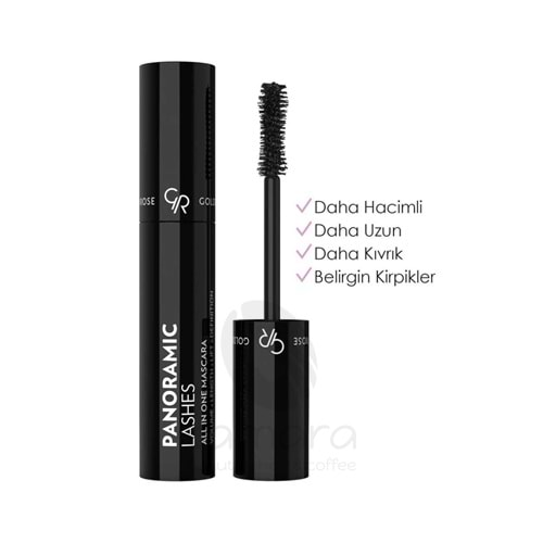 Golden Rose Panoramic Lashes All in One Mascara-Black-Uzunluk Veren Maskara