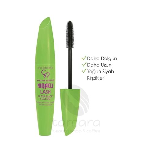 Golden Rose Volume&Define Miracle Lash Ultra Black Mascara-Black-Hacim Veren Maskara