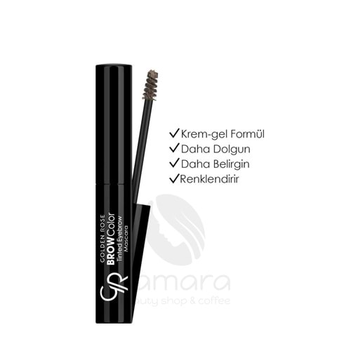 Golden Rose Brow Color Tinted Eyebrow Mascara-02 Light Brown-Kaş Maskarası