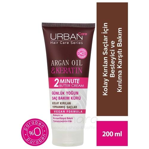 Urban Care Argan Oil&Keratin Kolay Kırılan Yıpranmış Saçlara Özel Yoğun Saç Bakım Maskesi-200 ML