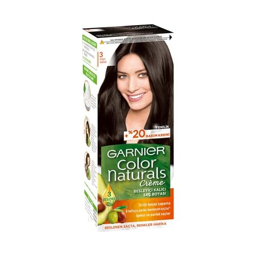 Garnier Color Naturals 3/0 - Koyu Kahve Saç Boyası