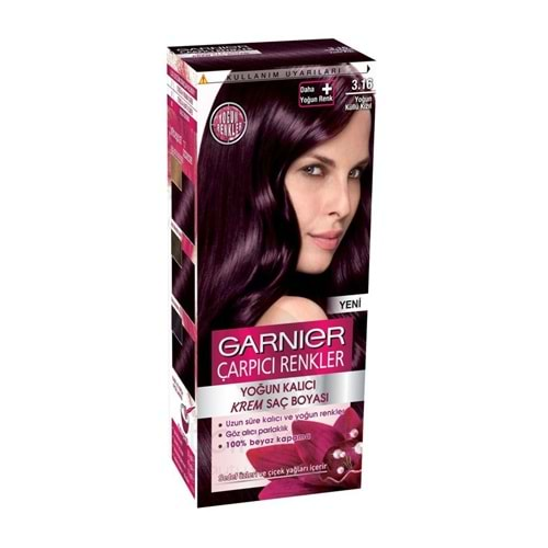 Garnier Çarpıcı Renkler Krem Saç Boyası 3.16 Yoğun Küllü Kızıl