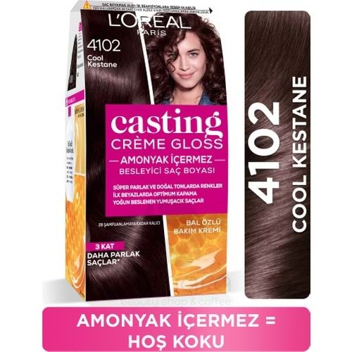 Loreal Paris Casting Crème Gloss Saç Boyası - 4102 Cool Kestane