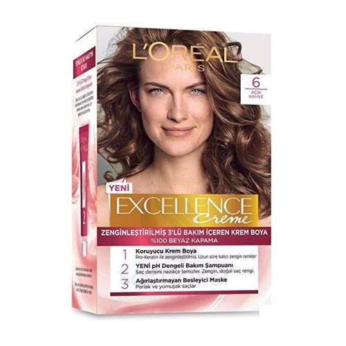 Loreal Paris Excellence Saç Boyası 6 Açık Kahve