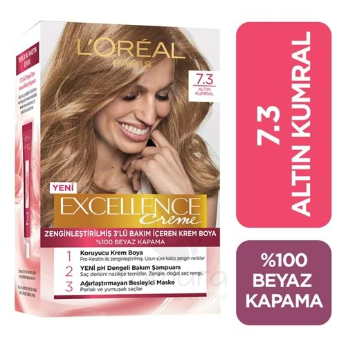 Loreal Paris Excellence Creme Saç Boyası 7.3 Altın Kumral