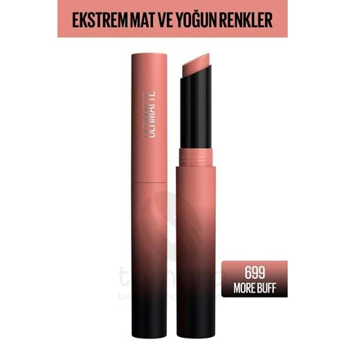 Maybelline New York Color Sensational Ultimatte Mat Ruj- 699 More Buff (NUDE)