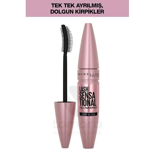 Maybelline New York Lash Sensational Yelpaze Etkili Siyah Maskara