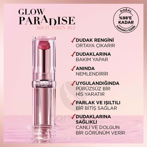 Loreal Paris Glow Paradise Balm-in-Lipstick - Işıltı Veren Ruj 351 Watermelon Dream