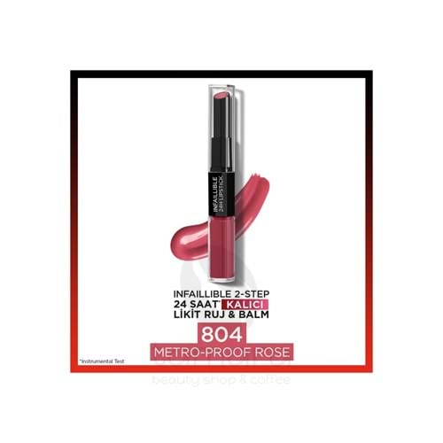 Loreal Paris Infaillable Lipstick 2 Steps 804-metro Proo