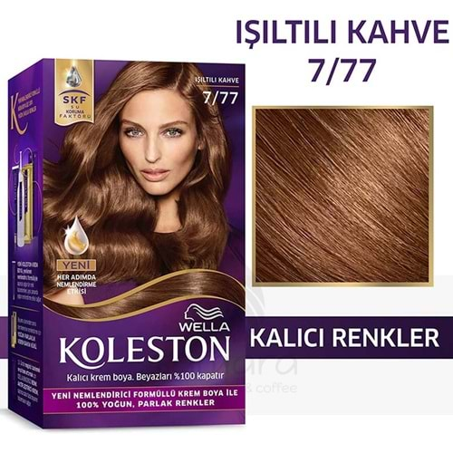 Koleston Kit Saç Boyası 7/77 Işıltılı Kahve