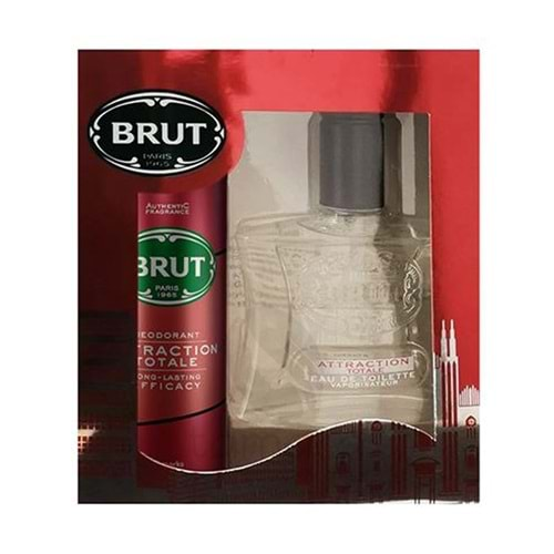 Brut Attraction Edt 100 Ml + Deodorant 200 Ml Erkek Parfüm Seti