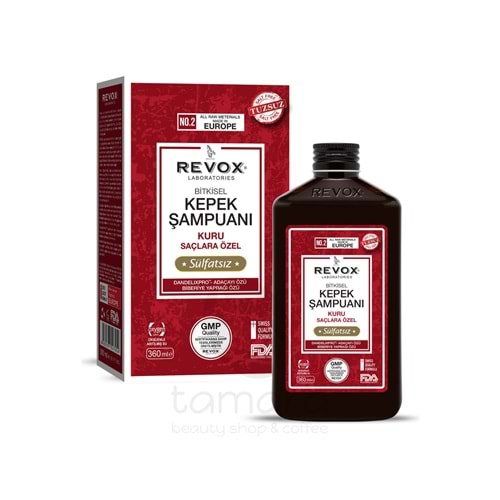 Revox Bitkisel Kepek & Şampuan - Tuzsuz, Sülfatsız / Kuru Saçlar Için