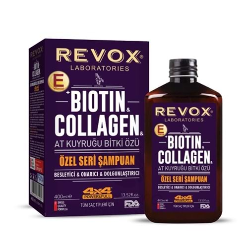 Revox Biotin Collagen At Kuyruğu Bitki Özü Şampuan 400 ml