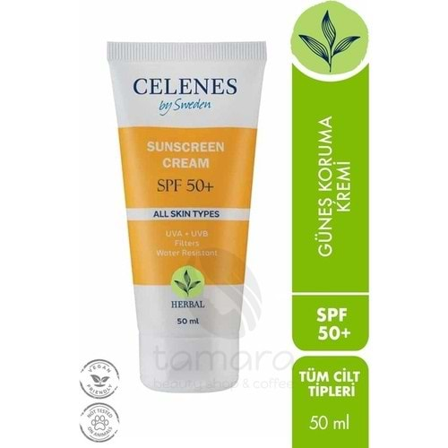 Celenes By Sweden SPF50+ Güneş Koruyucu Krem 50 ml