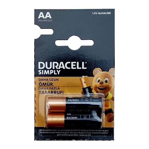 Duracell Simply Kalem Pil 2'li