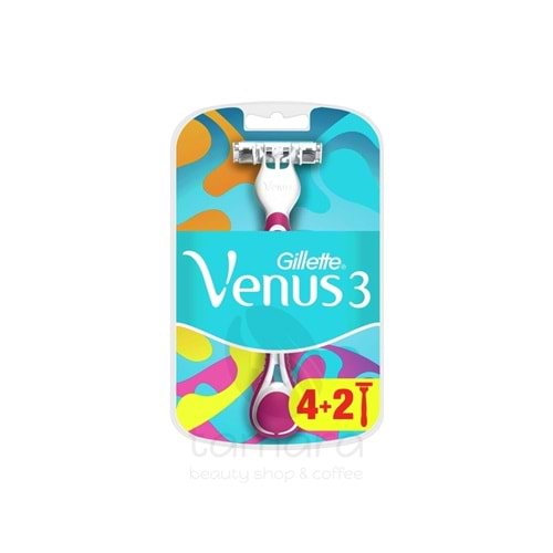 Gillette Venüs 3 Renkli Kullan At 4 + 2 6'lı