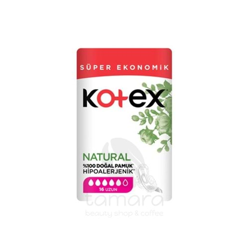 Kotex Süper Ekonomik Hijyenik Ped Natural Ultra Uzun 16'lı