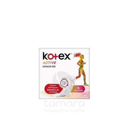 Kotex Active Ultra Ince Günlük Ped 16'lı