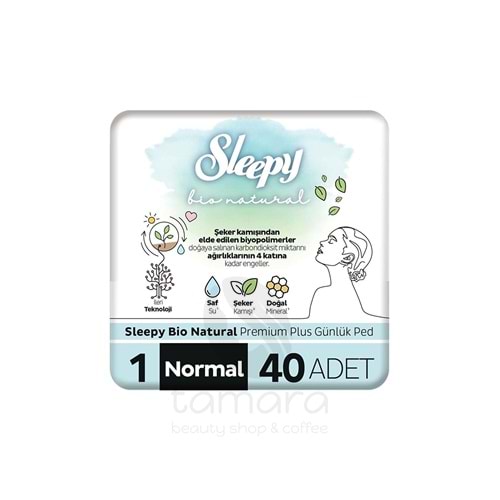 Sleepy Bio Natural Premium Plus Günlük Ped Normal 40 Adet