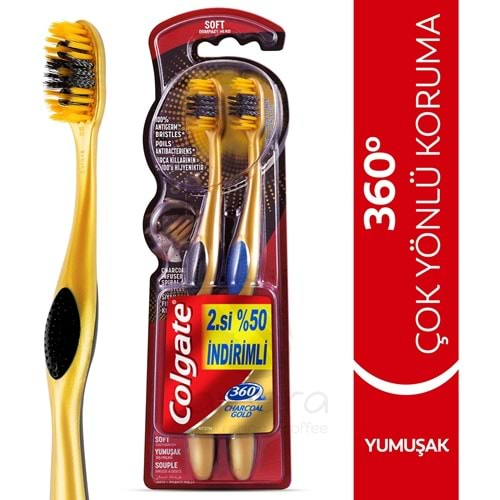 Colgate 360 Gold Diş Fırçası Yumuşak 1+1