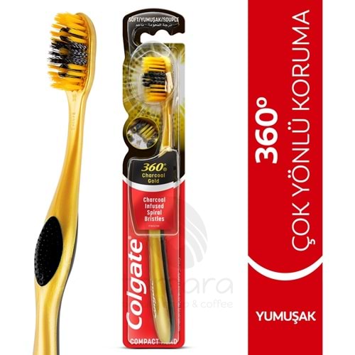 Colgate 360 Charcoal Gold Yumuşak Diş Fırçası