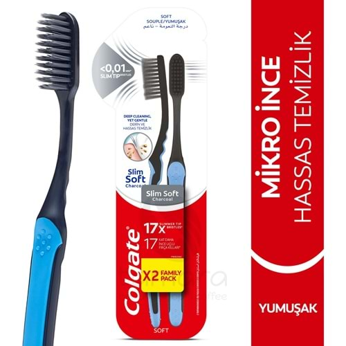 Colgate Mikro İnce Charcoal Derin ve Hassas Temizlik Yumuşak Diş Fırçası