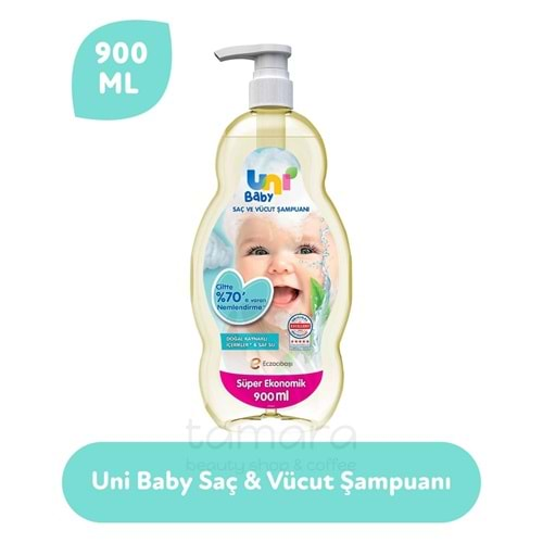 Uni Baby Saç ve Vücut Şampuan 900 ml