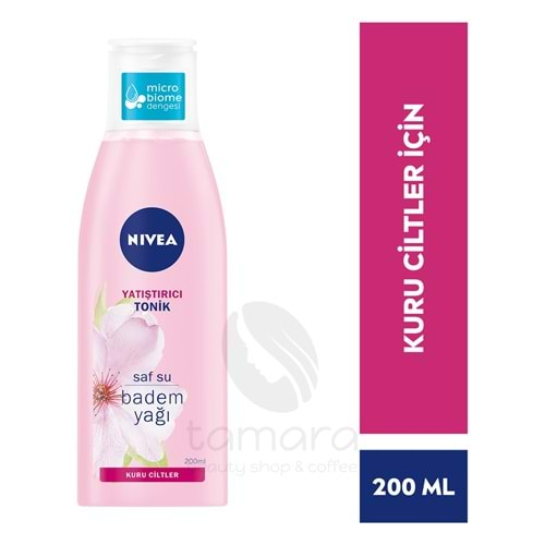 Nivea Yatıştırıcı Tonik 200ml ,Kuru Ciltler,Yüz Temizleme,Saf Su ve Badem Yağı