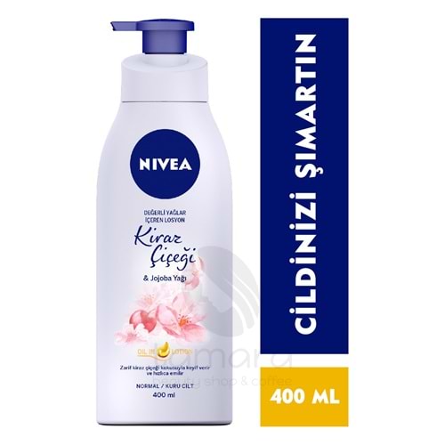 Nivea Değerli Yağlar İçeren Vücut Losyonu Kiraz Çiçeği & Jojoba Yağı 400ml