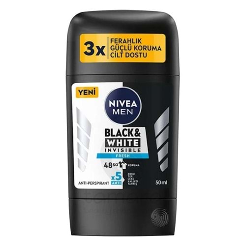 Nivea Men Erkek Stick Deodorant Black&White Invisible Fresh 50ml
