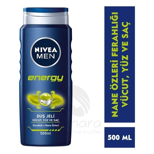 Nivea Men Energy Duş Jeli 500ml, 3'ü 1 Arada Komple Bakım,