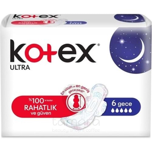 Kotex Ultra Gece Hijyenik Ped 6'lı