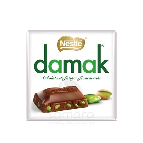 Nestle Damak Antep Fıstıklı Sütlü Kare Çikolata 60 G