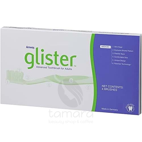 Amway Glister Advanced Toothbrush (4 Brushes) Diş Fırçası Medium 4 lü Paket