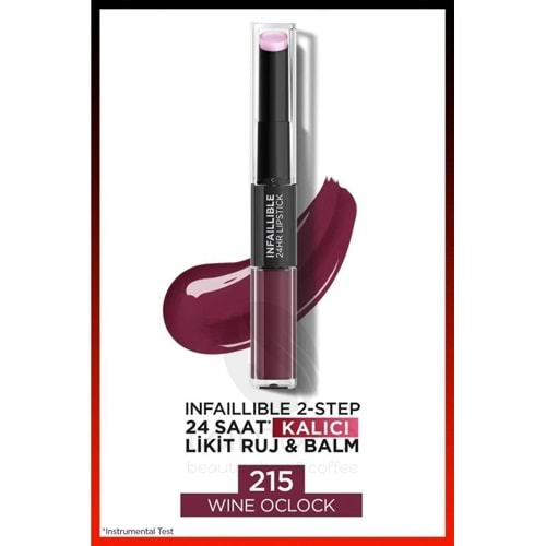 Loreal Paris Infaillible 2-step 24 Saat Kalıcı Likit Ruj & Balm - 215 Wine Oclock