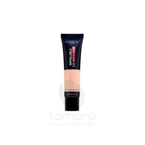 Loreal Paris 24h Matte Cover Yüksek Kapatıcı Fondöten - 110 Rose Vanılla