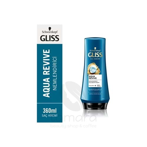 Gliss Aqua Revive Nemlendirici Saç Bakım Kremi - Hyaluron ve Deniz Yosunu Özü ile 360 ml