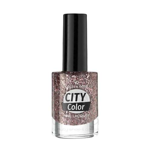 Golden Rose City Color Nail Lacquer Glittering Shades Oje 112