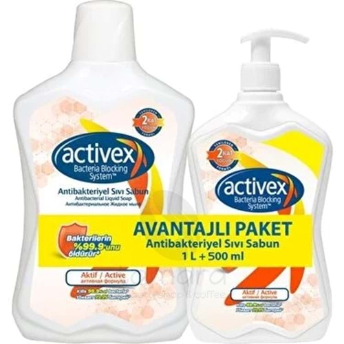 Activex Sıvı Sabun Aktif Koruma Avantajlı Paket 1 Lt + 500 ml.
