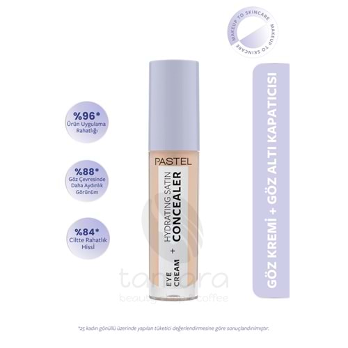 Pastel Eye Cream + Hydrating Satin Concealer - Göz kremi + Göz Altı Kapatıcısı 61 Vanilla4,3 ml