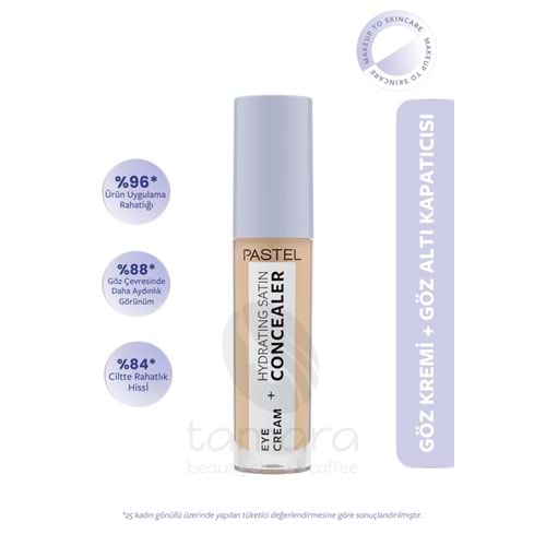 Pastel Eye Cream + Hydrating Satin Concealer - Göz kremi + Göz Altı Kapatıcısı 64 Medium Light4,3 ml
