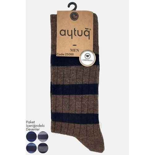 Aytuğ Erkek Soket Çorap Lambswool 1 Adet - Asorti Renk