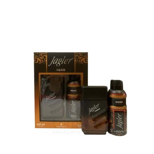 Jagler Hero Men Parfüm 90 ml. + Deodorant 150 ml Gift Set Kofre