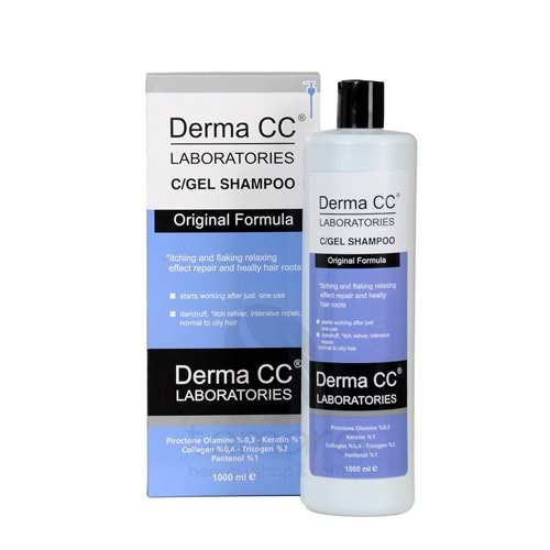 Derma CC Laboratories C/gel Shampoo 1000ml / Kepek-kaşıntı-pullanma-dökülme Karşıtı