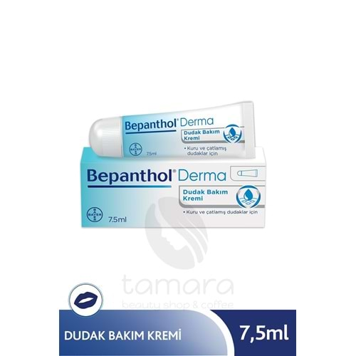 Bepanthol Dudak Bakım Kremi 7,5 ml l Kuru ve Çatlamış Dudaklar İçin Günlük Nemlendirme