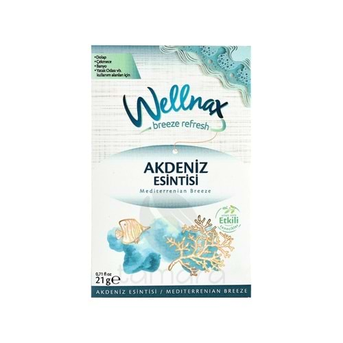 Wellnax Breeze Refresh Dolap Ve Çekmece Kokusu Akdeniz Esintisi 21 gr.