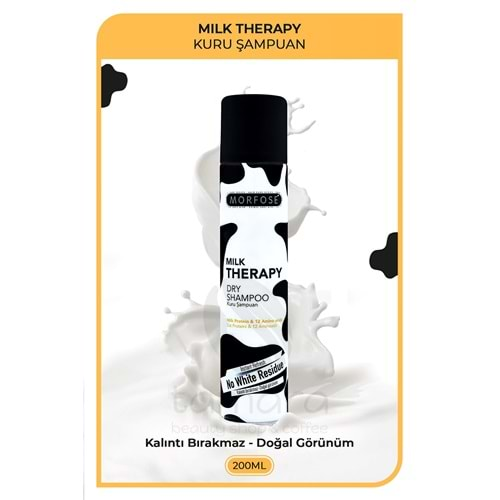 Morfose Milk Therapy Kuru Şampuan 200 ml - Besleyici, Hacim Veren, Temiz Görünüm Sağlayan Güçlü Saç