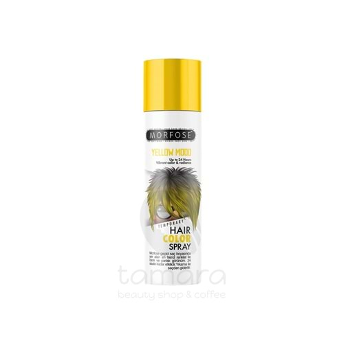 Morfose Renkli Saç Spreyi Yellow Mood Sarı 150 ml.