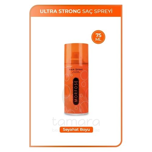 Morfose Ultra Strong Saç Spreyi Mini Seyahat Boy Turuncu 75 ml.