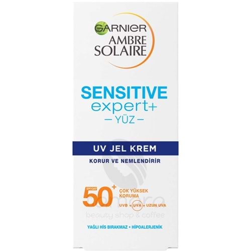 Garnier Ambre Solaire Sensitive Expert Gesicht Gel Creme SPF 50 Güneş Koruyucu 50ml